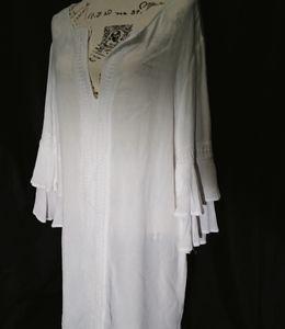 Bright white Size large boho style cover up